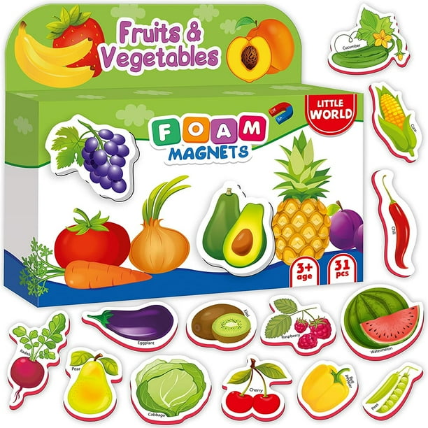 Imanes de refrigerador de espuma para ninos Little World