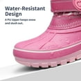 thumbnail image 4 of DREAM PAIRS Boys & Girls Winter Zip Snow Boots Outdoor Warm Waterproof Sport Snow Boot PINK Size 12, 4 of 6