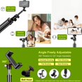 thumbnail image 2 of ZMLEVE 67” Selfie Stick Tripod, Extendable Phone Tripod Stand with Wireless Bluetooth Remote & Phone Holder, Compatible for iPhone Samsung Galaxy Android Cell Phone, DSLR, Action Camera, 2 of 7