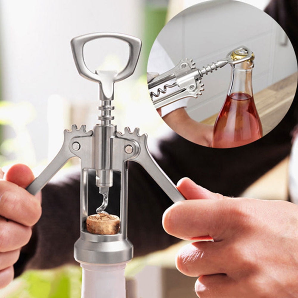 Wine Corkscrew Bottle Beer Cap Opener Stainless Steel Waiter Bronze/Steel DB 