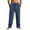 21#Blue, variant on Men's Straight Leg Waffle Pants,Elastic Drawstring Waist Loose Fit Casual Trousers, Lightweight Breathable Textured Daily Streetwear Clothes with Pockets Black 2XL