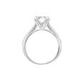 thumbnail image 4 of 2 Carat DEW Round Moissanite Sterling Silver Solitaire Engagement Ring, 4 of 4