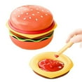 thumbnail image 4 of Sylvtty Hamburger Appetizer Plates Set 6-Layer Mini Plate Sets for Dessert Sauces Dip Stackable Serving Dishes for Snacks Sushi Parties, 4 of 6