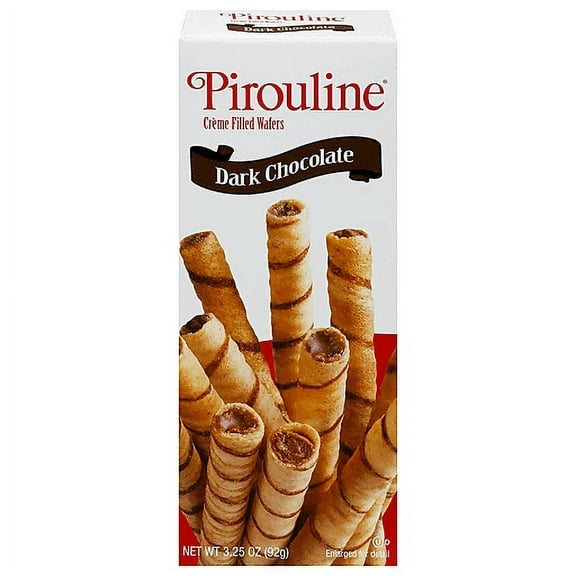 Pirouline Dark Chocolate Creme Filled Wafers 3.25 Oz (2 pack)