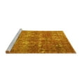 thumbnail image 2 of Ahgly Company Machine Washable Indoor Rectangle Persian Yellow Bohemian Area Rugs, 4' x 6', 2 of 4