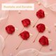 thumbnail image 3 of Uxcell 24pcs Wine Red Rose Boutonnieres Pins for Wedding Formal Party, 3 of 6