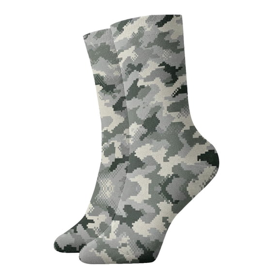 Mens Army Digital Camouflage Novelty Ankle Socks Womens Comfort Casual Quarter Socks