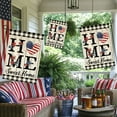 thumbnail image 5 of SHEIGUANNI Welcome America Stars Patriotic 4th of July Memorial Day Independence Day Garden Flag Yard Flag 12x18 Inch Double Sided Small Mini Yard Outdoor Outside Holiday Decoration, 5 of 6
