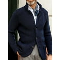 thumbnail image 4 of Suéter de moda europea y americana, suéter de punto de color sólido de manga larga informal para hombre, ropa de abrigo para hombre, 4 of 6