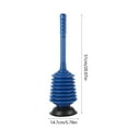 thumbnail image 3 of Toilet Drain Unclogger High Pressure Plunger | Powerful Manual Suction for Bathroom Kitchen Sink Sewer Blockages | Durable Plastic | 20.47x5.91in | Blue | 1 Pack, 3 of 6