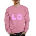 thumbnail image 1 of Sudaderas sin capucha para hombre, estilo casual, a la moda, con cuello redondo, estampado, de manga larga, blusas de manga larga y cuello redondo, blusas de poliéster para hombre, 1 of 3