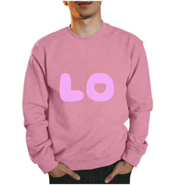 Sudaderas sin capucha para hombre, estilo casual, a la moda, con cuello redondo, estampado, de manga larga, blusas de manga larga y cuello redondo, blusas de poliéster para hombre
