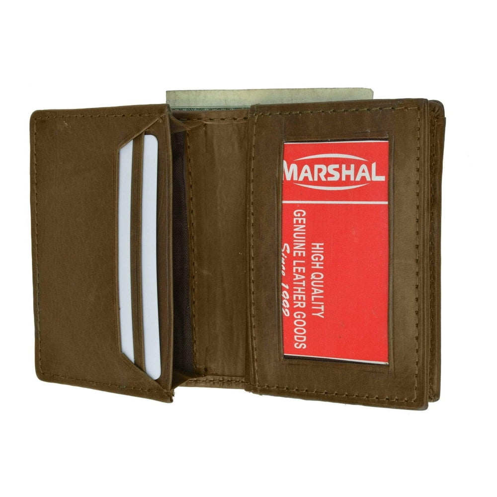 Marshal Wallet Genuine Leather New Design Slim BiFold ID Wallet with