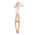 thumbnail image 1 of ZOUSSIQI Dual Head Denture Toothbrush, Remove Plaque for Partial, Half, Complete Dentures Cleaning (Orange) CA919-20653, 1 of 9