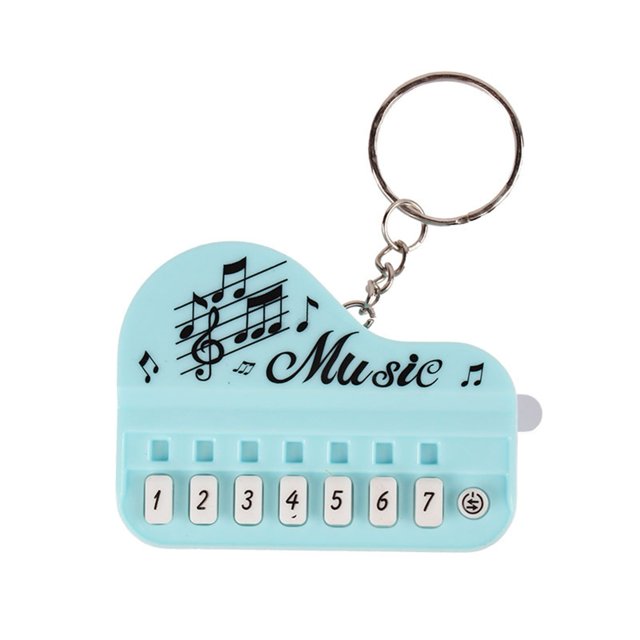 LYMAYTER Electronic Keyboard Keychain Pendant Mini Electronic Piano Shape Keychain Pendant - 8 Keys, Light MUS-CYYLic, Funny Gift