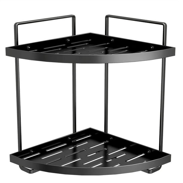 Organizador de Esquinas Negras para Baño, Estante de Almacenamiento para Refrigerador, Accesorios de Almacenamiento para el Hogar.