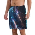 thumbnail image 2 of Balery Crystal Pattern White Horse Traje de Baño Estilo Hawaiano para Hombre, Shorts de Secado Rápido con Bolsillos-Large, 2 of 6