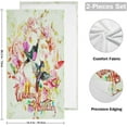 thumbnail image 2 of Dreamtimes Watercolor Hummingbird Flower Hand Towels 2 PCS, Spring Floral Birds Kitchen Towel Ultra Soft and Highly Absorbent,Decorative Fingertip Face Towel for Bathroom Hotel, 28.3"x14.4", 2 of 6