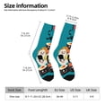 thumbnail image 2 of Fotbe I Love Sushi Calcetas Largas con Estampado para Hombre y Mujer – Calcetas de Compresión Transpirables y Elásticas, Viajar y Uso Diario Talla 5-11, 2 of 6