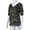 A-Army Green7, variant on Women's Feather Printed Blouse Boho Inspired Lightweight Everyday Short Sleeve Shirt