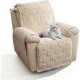 thumbnail image 2 of CJC Plush Recliner Chair Cover, Lazy Boy Chair Cover, Soft Washable Recliner Cover with Anti-Slip Elastic Straps, Pet-Friendly & Machine Washable, Off-white, 2 of 10