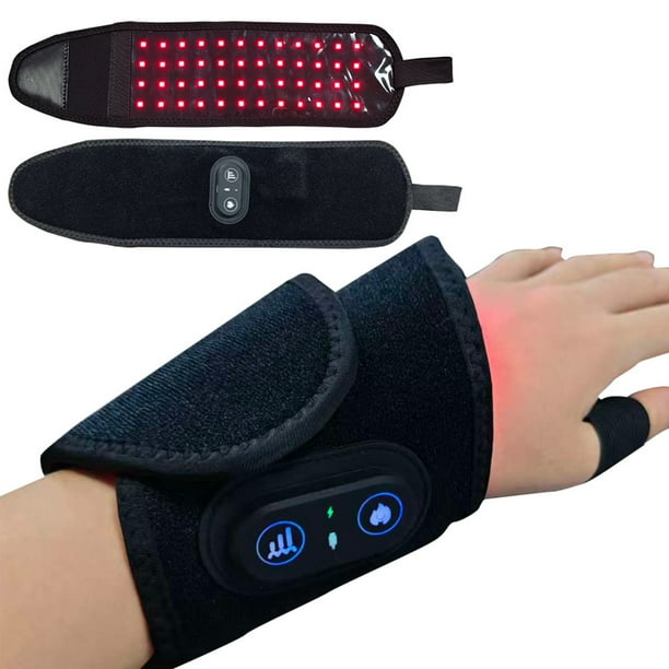 Terapia 4 Modos Calor para La Mano Muñeca Los Dedos Y Las Molestias en Articulaciones Color Rojo