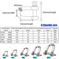 thumbnail image 2 of Shackle Reedny de acero inoxidable 304 en forma de D, 14 mm, 4 unidades, 2 of 7