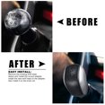 thumbnail image 3 of 5 Speed Gear Shift Knob Manual Gear Shift Lever Shifter Head Knob for Citroen for Peugeot Black Faux Leather Silver Tone, 3 of 6