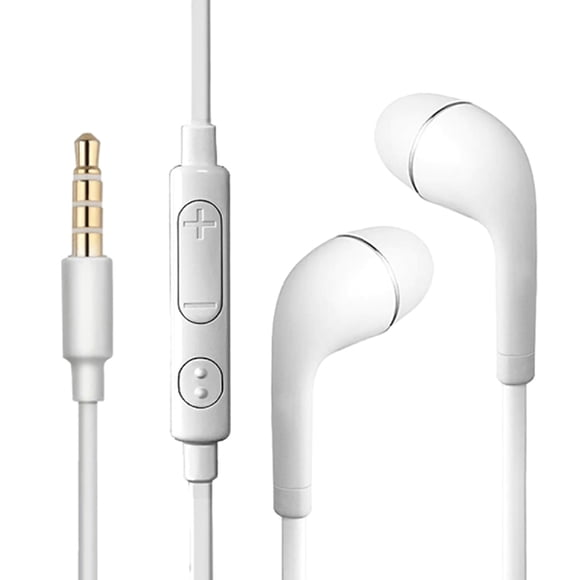 Stereo Wired Earbuds with Built-in Mic, 3.5mm Jack Headphones, Hands-Free Headset for Smartphones, Laptops, Gaming, and MP3 Players, Comfortable Fit for All-Day Use