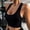 #8Black, variant on Ribbed Sports Bras for Women, U Back Wireless Medium Impact Workout Yoga Tops Padded with Built in Bras