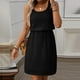 thumbnail image 5 of Sexy Vestido Casual para las Mujeres, Moda Casual Cuello Redondo sin Mangas de Cordón de Color Sólido para el Verano Y la Fiesta, 5 of 7