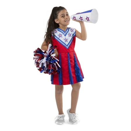 Melissa & Doug Cheerleader Role Play Costume Dress-Up Set With Realistic