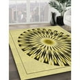 thumbnail image 3 of Ahgly Company Machine Washable Indoor Square Transitional Mustard Yellow Area Rugs, 6' Square, 3 of 7