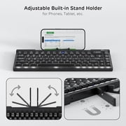 RK ROYAL KLUDGE F68 60% Foldable Low Profile Mechanical Keyboard, Wireless Mechanical Keyboard with Aluminum Body, Built-in Stand Holder, White Backlit, 68 Keys