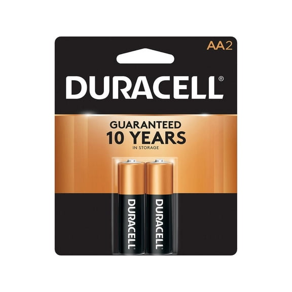 Duracell, DURMN1500B2ZCT, Coppertop Alkaline AA Battery 2-Packs, 112 / Carton, Black