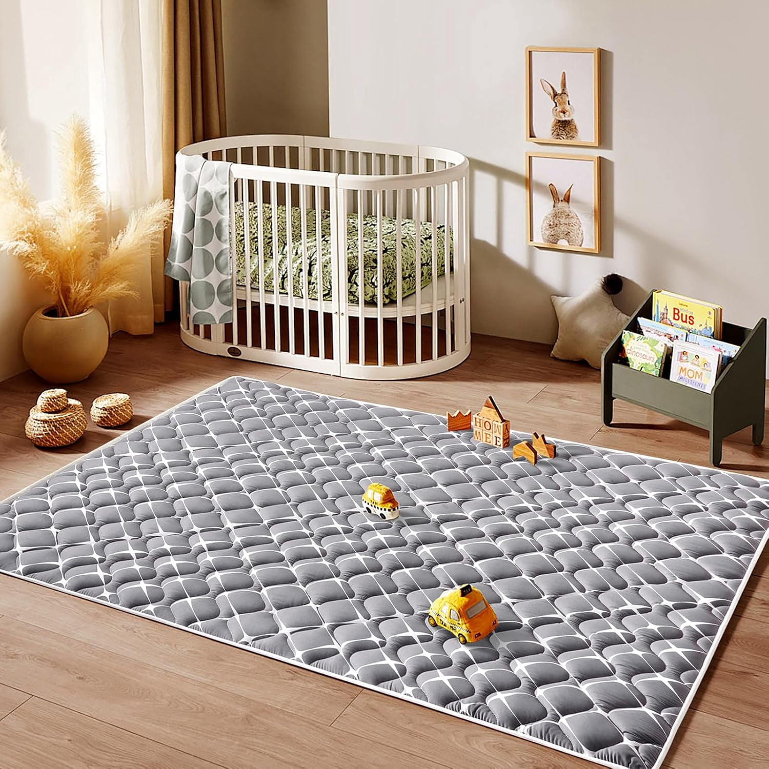 Mat - 71" X 59",Premium Thicker Foam One-Piece  Washable,  Large Anti-Slip Soft Cushioning Foam Playmats for Babies and Toddlers, Foldable  Crawling Mat for Playpen