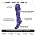 thumbnail image 3 of Lsque Skull daisy purple Pattern Sport Compression Socks for Men & Women 15-20 mmHg Knee High Nurse Pregnant Running Medical and Travel Athletic, 3 of 6