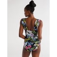 thumbnail image 6 of Time and Tru Women's and Women's Plus Plunge One Piece Swimsuit, Sizes XS-3X, 6 of 6
