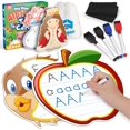 thumbnail image 1 of Educational Handwriting Practice Flashcards, Dry-Erase Alphabet Writing Activities, Letters Tracing Learning Autism Toy Gift for Pre-K Homeschool 1st Grade Kids Age 3-6, 1 of 7