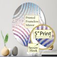 thumbnail image 3 of Designart "Rainbow Dots in Minimalist Style" Abstract Baptist Fan Round Wall Mirror - Abstract Oval Printed Decorative Mirror - Multiple Color Options, 3 of 5