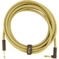 thumbnail image 1 of Fender Deluxe Series Instrument Cable, Guitar Cable, Guitar Accessories, Straight/Angle, Tweed, 15ft, 1 of 5