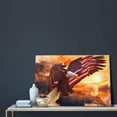 thumbnail image 3 of American Bald Eagle Wall Art, Flying Canvas Prints Patriotic Concept Picture Home Artwork Decor For Office Living Room Bedroom Unframed Ready To Hang, 3 of 3