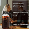 thumbnail image 3 of 2 Set 64 oz (2 Quart), Black Cold Brew Coffee Maker, Iced Tea Machines, Thick Glass with Pour Spout Handle Lid, Stainless Steel Filter for Iced Coffee, Fruit Drinks or Sun Tea (2), 3 of 6