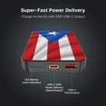 thumbnail image 5 of MyBat Design Lab 10000mAh Magnetic Wireless Power Bank - Black - Puerto Rican Flag, 5 of 5