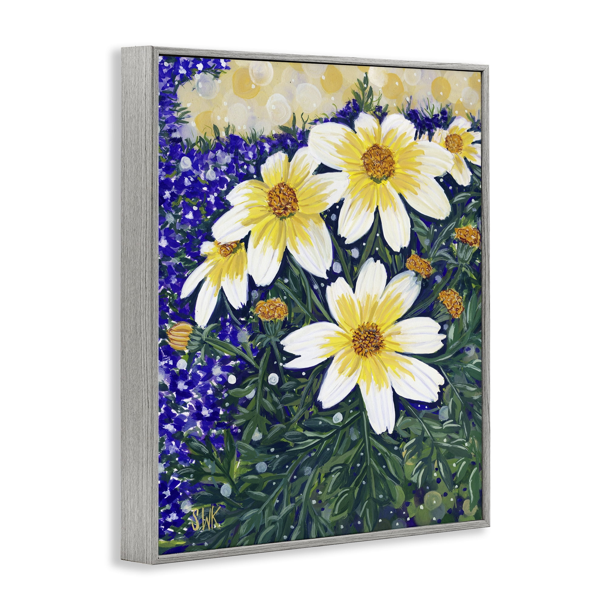 Stupell Industries Summer Garden Cosmos Gray Framed Giclee Art, design by Sarah Waldron Kimball