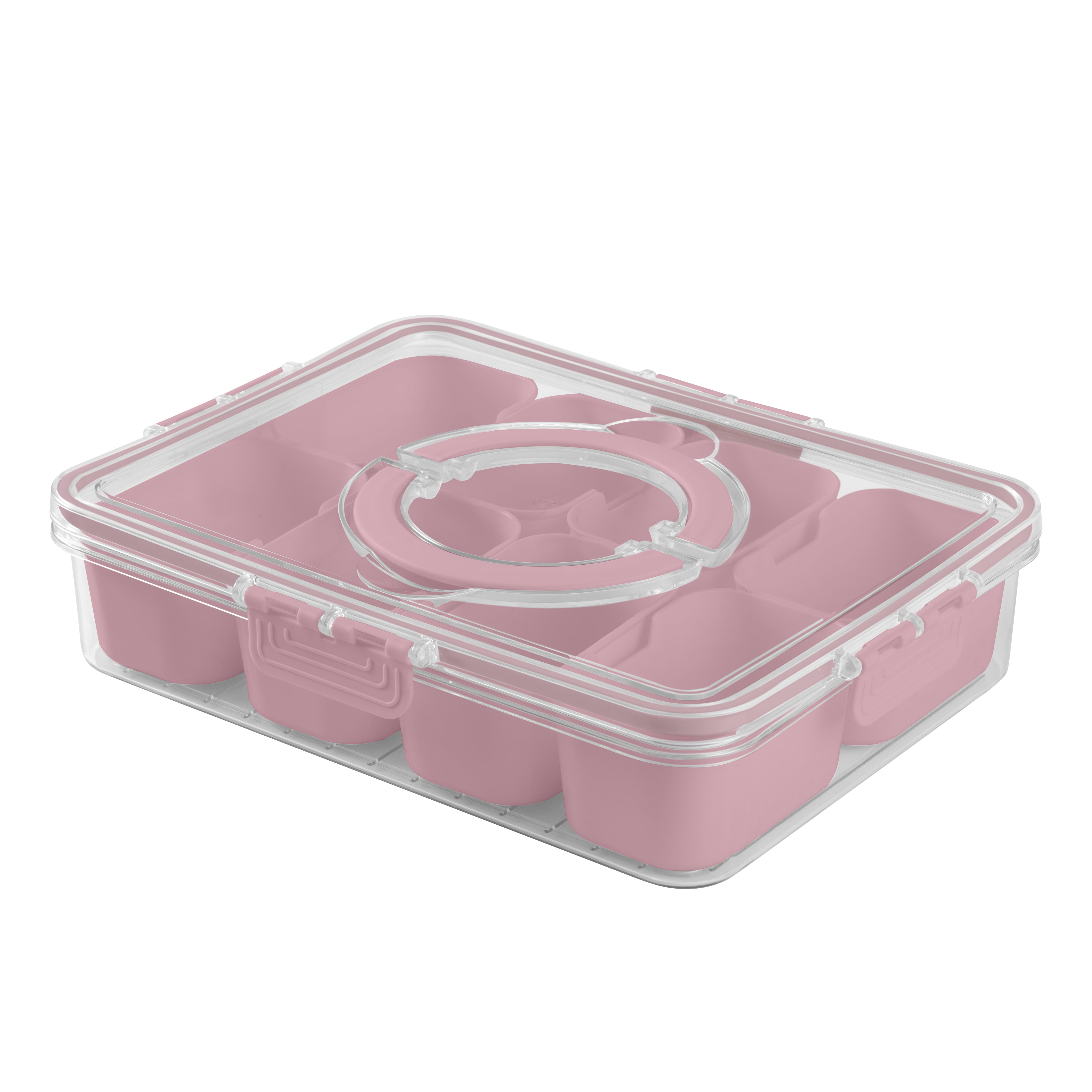 Round Snack Box Cwc Snackle Box OrganisEase Large Snackle Box, Divided ...