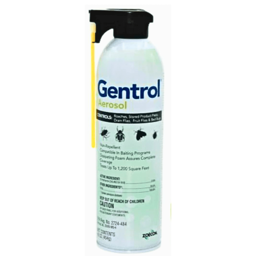 Gentrol IGR Aerosol ZOE1005 16 oz, 1,200 sq ft Treatment - with USA Supply Gloves and Pest Identification Card