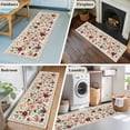 thumbnail image 5 of Watercolor Flowers 2'x6' Runner Rugs for Hallway Kitchen Bedside Non Slip Washable, Rustic Spring Floral Botanical Beige Entryway Rug Runners with Rubber Backing, Long Carpet Runner for Laundry Room, 5 of 8
