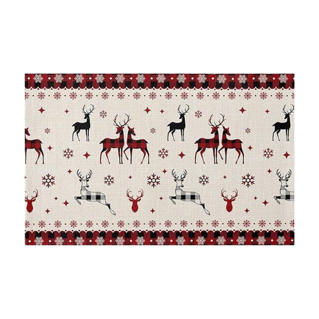 Christmas Door Decorations,Christmas Decorations for the Home New Christmas Door Mat Crystal Velvet Entry Christmas Tree Decoration Carpet Christmas Foot Mat Christmas Tree Decorations