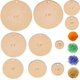 thumbnail image 1 of 20 piezas de 10 tamaños para hacer pompones circulares de madera, herramientas para hacer bolas redondas planas, juego de herramientas para manualidades con aguja, manualidades de punto de lana DIY, 1 of 9